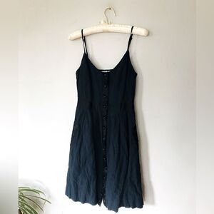Moulinette Soeurs | Anthropologie | dark blue spaghetti strap dress
